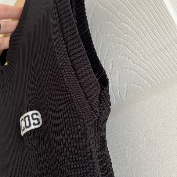 GCDS LONG ASYMMETRICAL ZIP DRESS size small/medium ⛓️black w/ gold hardware ⚜️ - Picture 12 of 14